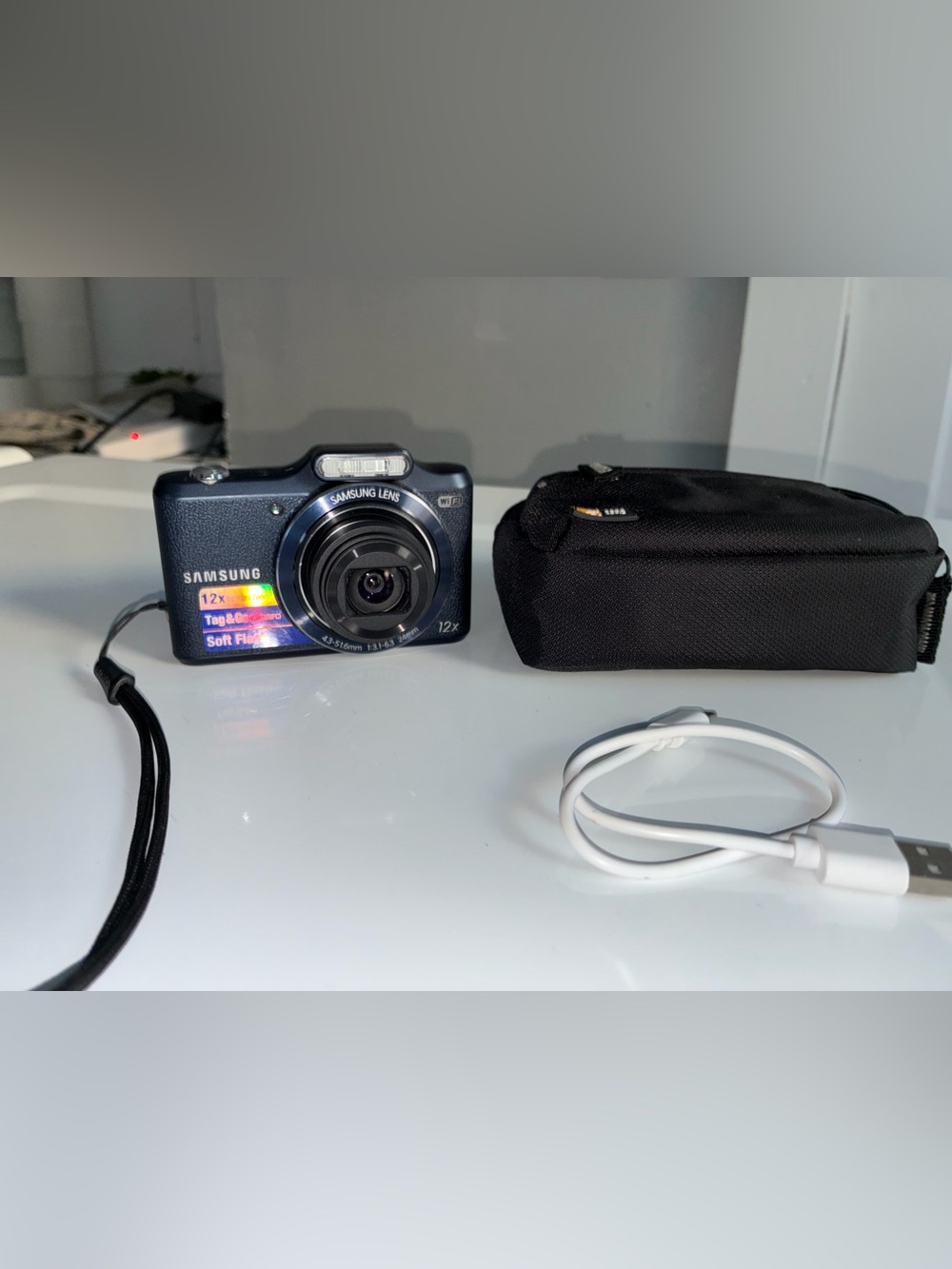 Samsung WB50F WiFi enabled Camera with 12x Zoom, SD card, carrying case and usb